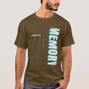 Beschadigd Geheugen Tech Typografie Ontwerp T-shirt