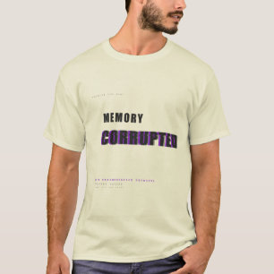 Beschadigd Geheugen Tech Typografie Ontwerp T-shirt