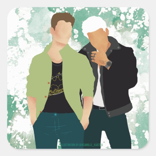 Beschadigd zoals wij - AC Vierkante Sticker (Voorkant)