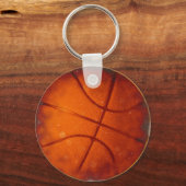 Beschadigde Basketball-foto Sleutelhanger (Voorkant)