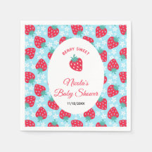 Bescheiden Blauwe Aardbei Baby Shower