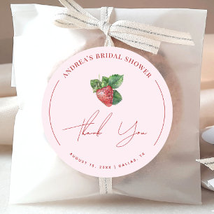 Bescheiden Bruilofts Bruidsshower Bedankt Ronde Sticker