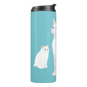 Bescheiden katten thermosbeker (Gedraaid links)