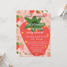 Bescheiden Uitnodiging voor Baby Shower 'Berry Swe