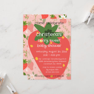 Bescheiden Uitnodiging voor Baby Shower 'Berry Swe