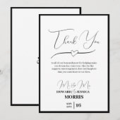 Bescheiden Wit Bedankkaart (Voorkant / Achterkant)