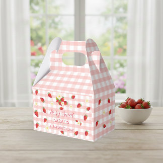 Bescheiden Zoete Aardbei 1e Verjaardag Cadeau Bedankdoosjes