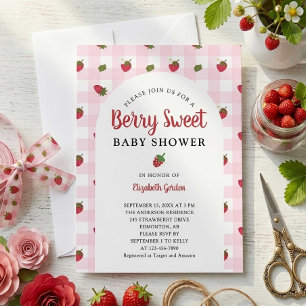 Bescheiden Zoete Baby Shower Aardbei Schattig Mode Kaart