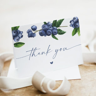 Bescheiden Zoete Blauwebes Babyshower Bedankkaart