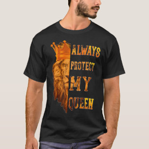 Bescherm altijd mijn Queen Lion Matching Valentijn T-shirt