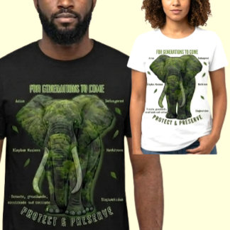 Bescherm Behoud Olifanten Natuurbehoud Wilde Diere T-shirt