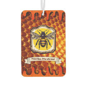 Bescherm bijen Drive met Ease Custom Text Luchtverfrisser (Achterkant)