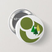 Bescherm de bomen ronde button 5,7 cm (Voorkant /achterkant)
