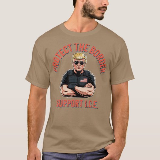 Bescherm de Border Support ICE (2) T-shirt (Voorkant)