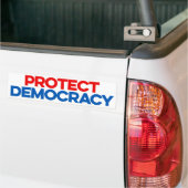 Bescherm de democratie bumpersticker (Op Truck)