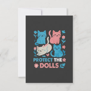 Bescherm de Dolls Gelijkheid Trans LGBT katten Lov Bedankkaart