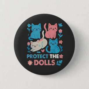 Bescherm de Dolls Gelijkheid Trans LGBT katten Lov Ronde Button 5,7 Cm