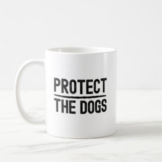 Bescherm de honden typografie citaat voor mok ontw