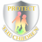 Bescherm de kinderen sticker (Voorkant)