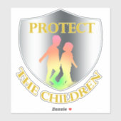 Bescherm de kinderen sticker (Vel)