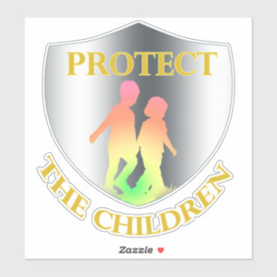 Bescherm de kinderen sticker