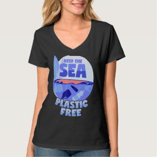 Bescherm de oceanen tegen plasticvervuiling t-shirt