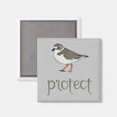 Bescherm de Piping Plover Bird Magneet (Voorkant / Achterkant)