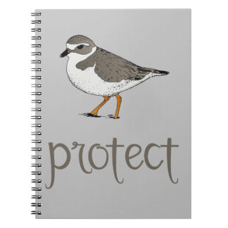 Bescherm de Piping Plover-vogel Notitieboek