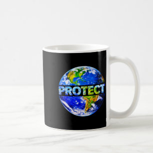 Bescherm de planeet aarde - milieubewustzijn op aa koffiemok