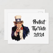 Bescherm de stemming 2024 Briefkaart (Voorkant / Achterkant)