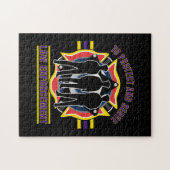 Bescherm en bedien politie legpuzzel (Horizontaal)