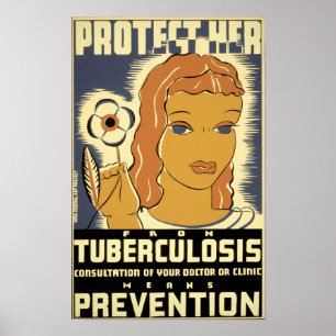 Bescherm haar tegen tuberculose poster