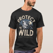 Bescherm het behoud van de wilde wolf t-shirt (Voorkant)