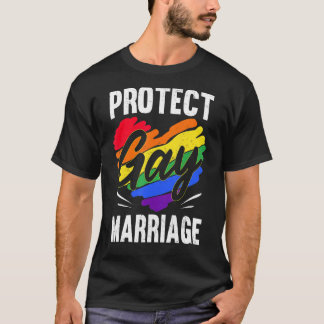 Bescherm het homohuwelijk LGBTQ LGBT Regenboog All T-shirt