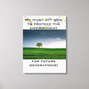 Bescherm het milieu Custom Minimalist Canvas Afdruk
