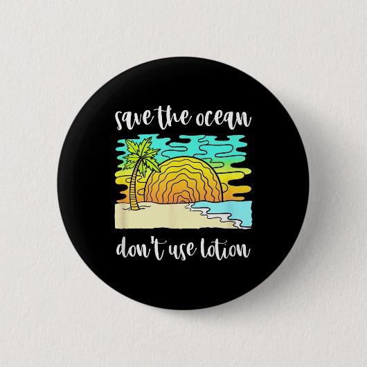 Bescherm het milieu van de oceaan ronde button 5,7 cm (Voorkant)