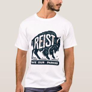 Bescherm het openbare land bizon Weersta Graphic T-shirt