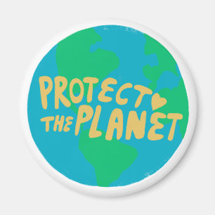 BESCHERM HET PLANET ZORG AARDE Eco Green Magneet