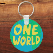 BESCHERM HET PLANET ZORG AARDE Eco Green Sleutelhanger (Voorkant)