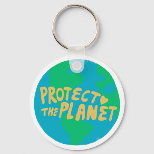 BESCHERM HET PLANET ZORG AARDE Eco Green Sleutelhanger