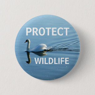Bescherm het wild nr. 3   ronde button 5,7 cm