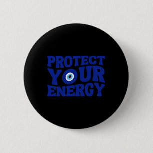 Bescherm Je Energie Boze Oog Spiritueel Positief V Ronde Button 5,7 Cm