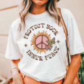 Bescherm je innerlijke rust retro boho zon Tri-Blend shirt
