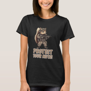 Bescherm je noten Ninja Squirrel Samurai T-shirt