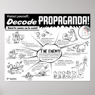 Bescherm jezelf... Decode PROPAGANDA! Poster