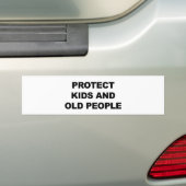 Bescherm Kinder en oude mensen Bumpersticker (Op auto)