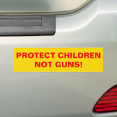 BESCHERM KINDEREN NIET PISTOLEN! Pro Pistool Contr Bumpersticker (Op auto)