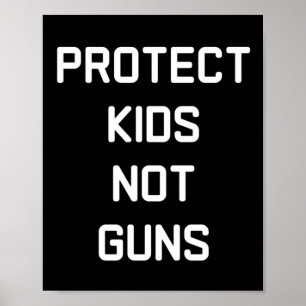 Bescherm Kinderen niet Pistolen Sticker Poster