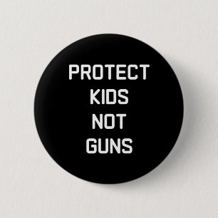 Bescherm Kinderen niet Pistolen Sticker Ronde Button 5,7 Cm