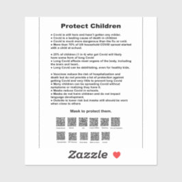 Bescherm kinderen. sticker